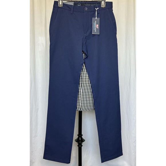 New Vineyard Vines On The Go Men’s Pants Deep Bay Performance Stretch 28x32 $125 - Picture 1 of 10